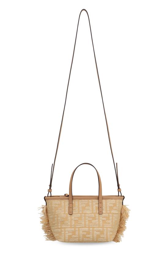 25SS 펜디 롤 미니 FF 자카드 미니백 8BS096AV23F17A1 Ecru - FENDI