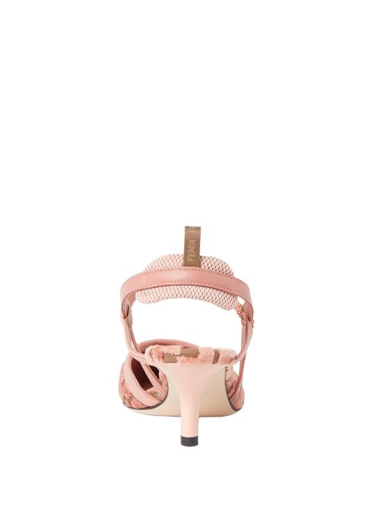 25FW 펜디 콜리브리 라이트 FF 패브릭 미디움 힐 슬링백 8J8362AOTPF1TPJ Pink - FENDI