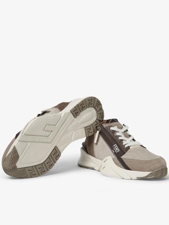 25SS 펜디 플로우 레더 스니커즈 7E1766AU2OF1SVP brown - FENDI