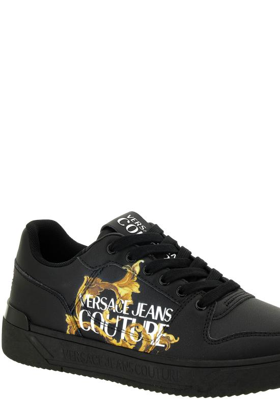 25FW 베르사체 스니커즈 79YA3SJ5ZPB42G89 BLACK GOLD DOM - VERSACE