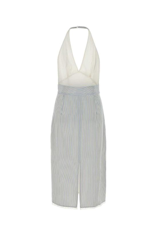 25FW 미우미우 미디 원피스 MF5445SOOO177W F0EK1 STRIPPED - MIU MIU