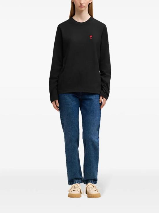  아미 반팔 티셔츠 BFUTS235724 001 BLACK - AMI