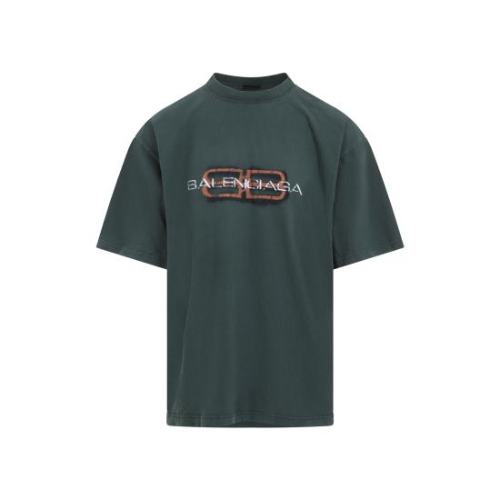 25FW 발렌시아가 반팔 티셔츠 764235TTVD6 3004 DARKGREEN