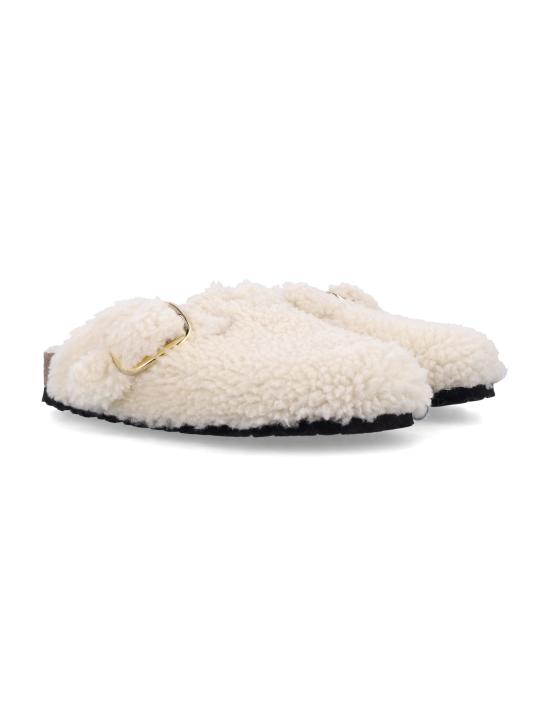 25FW 버켄스탁 BOSTON 보스톤 빅버클 테디 시어링 뮬 1025664 EGGSHELL EGG SHELL - BIRKENSTOCK