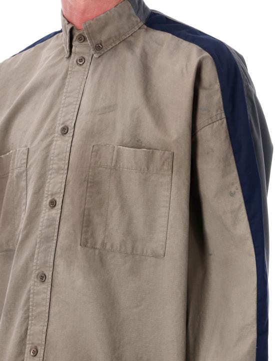 25FW 발렌시아가 긴팔 셔츠 839078TSP01 9966 DARK BEIGE - BALENCIAGA