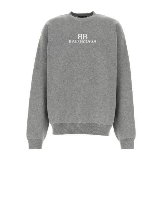25FW 발렌시아가 로고 스웨트셔츠 818422T3368 1380 HEATHER GREY WHITE