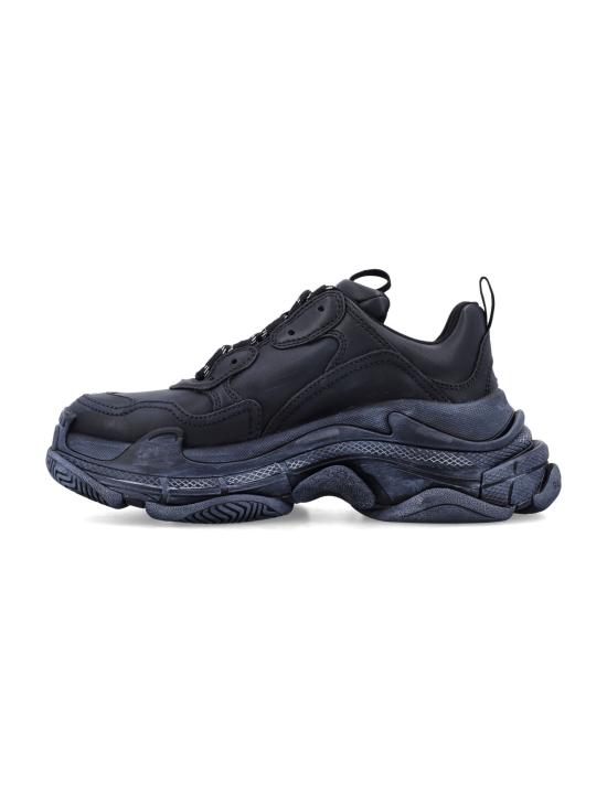 25FW 발렌시아가 트리플 S 페인트 스니커즈 524039WTSPL 1090 BLACK WHITE - BALENCIAGA