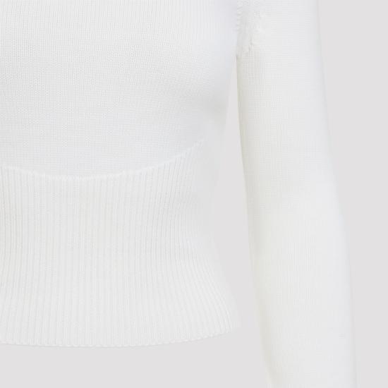 25FW 알라이아 스웨터 AA9G0071K133B 000 WHITE - ALAIA