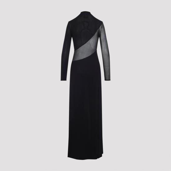 25FW 알라이아 미디 원피스 AA9R2801K061B 995 BLACK - ALAIA