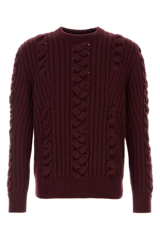 25FW 알렉산더 맥퀸 스웨터 848915Q1BFL 6190 BURGUNDY