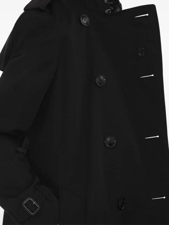  버버리 숏 켄싱턴 헤리티지 트렌치 코트 8079415 A1189 BLACK - BURBERRY