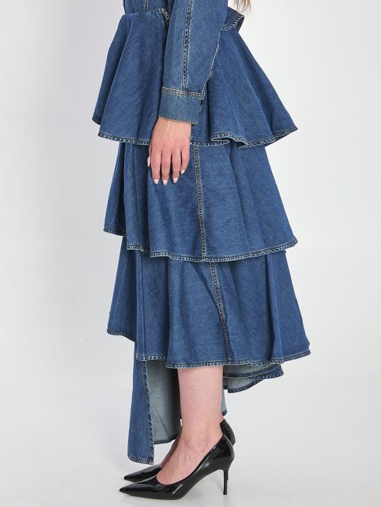 25FW 알라이아 블라우스 AA9J2358D004B505 BLUMINERAL - ALAIA