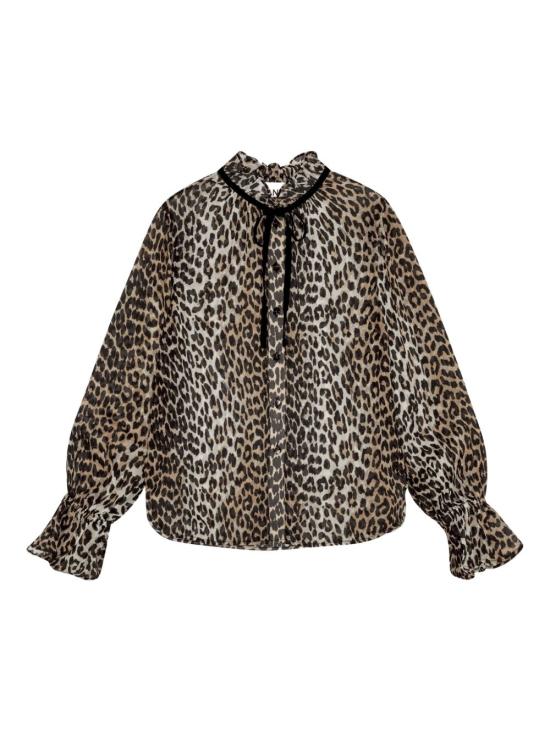 25FW 가니 블라우스 W0570943 LEOPARD