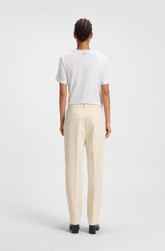 25FW 보스 스트레이트 팬츠 50549169118 WHITE - BOSS