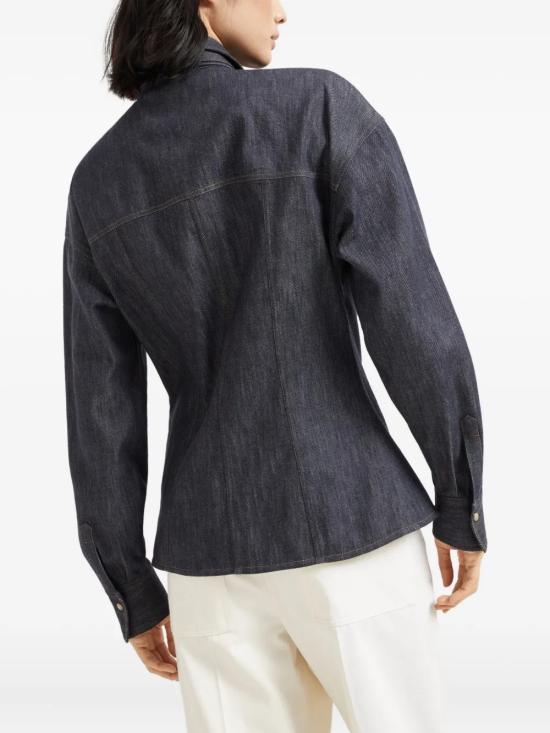 25FW 브루넬로 쿠치넬리 셔츠 MA792MY506C001 Blue - BRUNELLO CUCINELLI