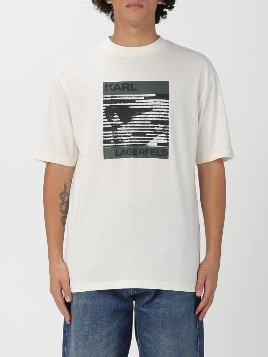 25FW 칼라거펠트 반팔 티셔츠 755131554225 80 Cream