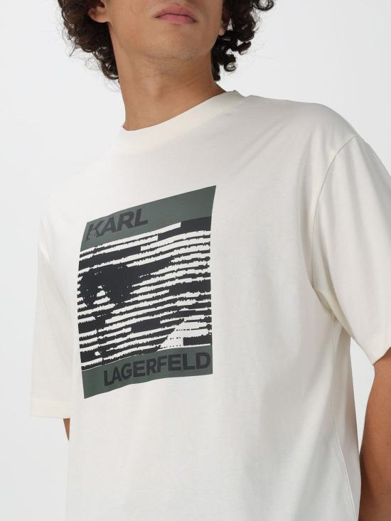 25FW 칼라거펠트 반팔 티셔츠 755131554225 80 Cream - KARL LAGERFELD