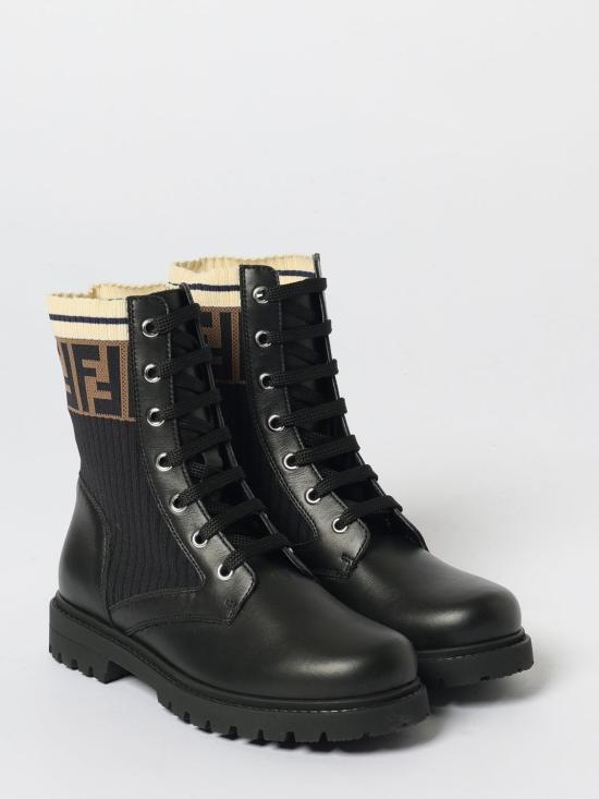 25FW [키즈] 펜디 슈즈 JMR329A8CU F17SD Black - FENDI