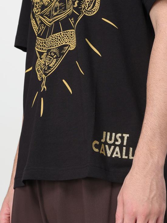 25FW 저스트까발리 반팔 티셔츠 79OAHT20CJ500 899 Black - JUST CAVALLI