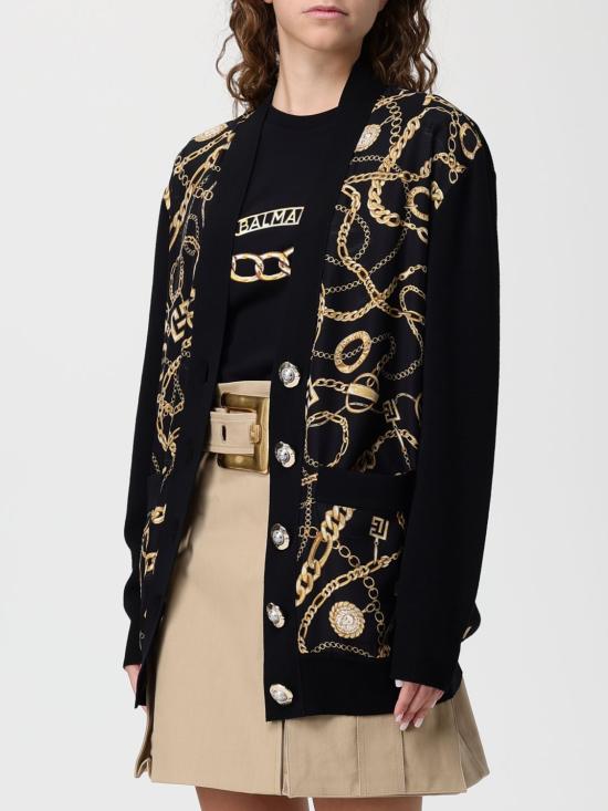 25FW 발망 가디건 FF1KO004KI62 EAD Black - BALMAIN