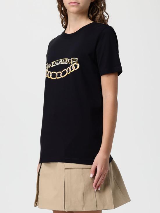 25FW 발망 반팔 티셔츠 FF1EF004GE97 EAD Black - BALMAIN