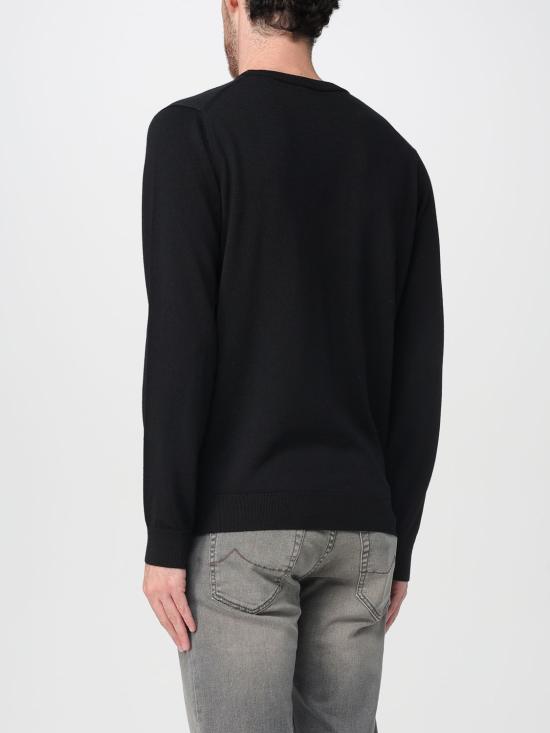 25FW 라코스테 메리노울 크루넥 스웨터 AH1969 031 Black - LACOSTE