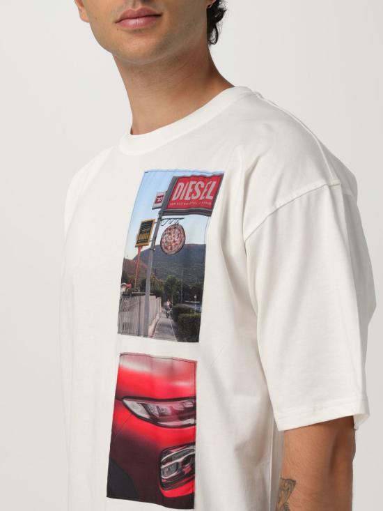 25FW 디젤 반팔 티셔츠 A194670PLAT 141 White - DIESEL