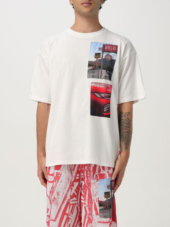 25FW 디젤 반팔 티셔츠 A194670PLAT 141 White