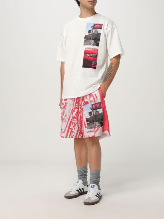 25FW 디젤 반팔 티셔츠 A194670PLAT 141 White - DIESEL