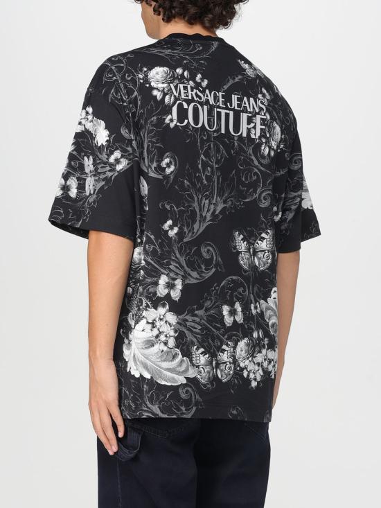 25FW 베르사체 반팔 티셔츠 79GAH6XCJS506 U23 Black - VERSACE