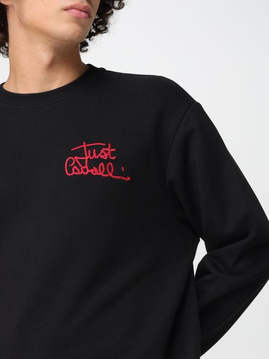25FW 저스트까발리 긴팔 티셔츠 79OAIT14CF500 899 Black - JUST CAVALLI