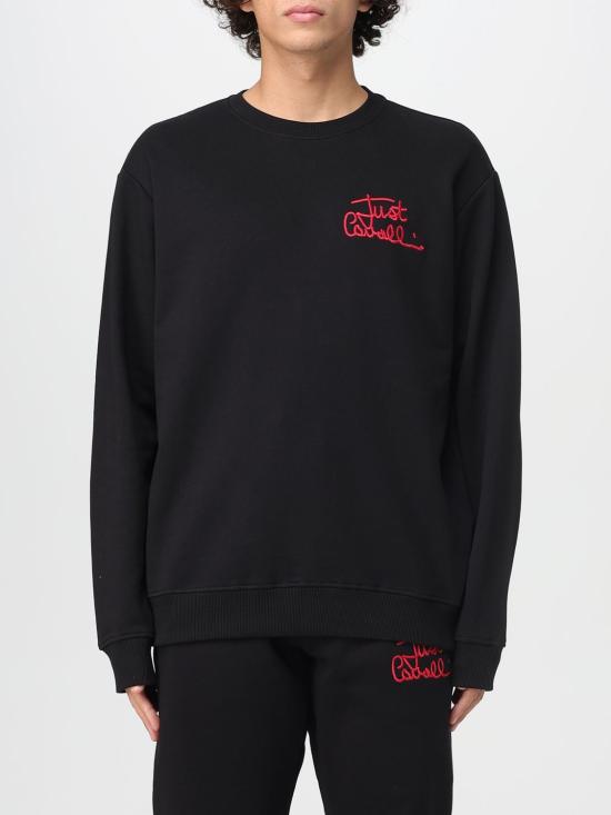 25FW 저스트까발리 긴팔 티셔츠 79OAIT14CF500 899 Black