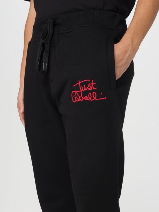 25FW 저스트까발리 트레이닝/조거 팬츠 79OAAT15CF502 899 Black - JUST CAVALLI