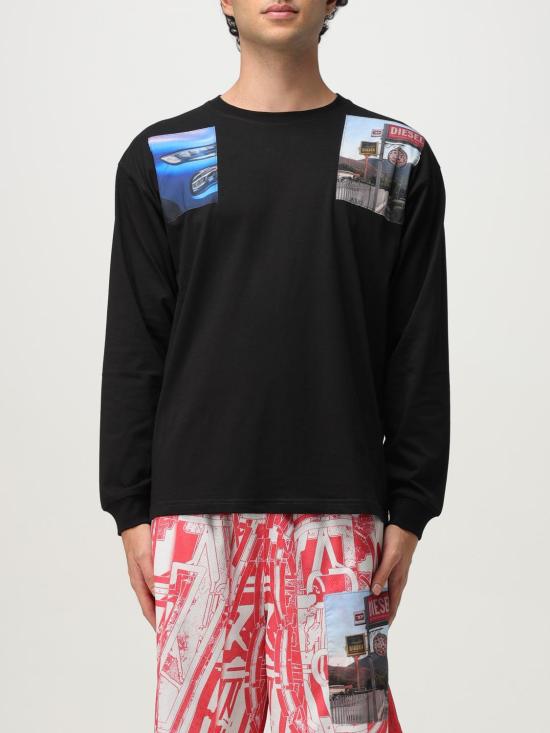 25FW 디젤 반팔 티셔츠 A194680PLAT 9XX Black