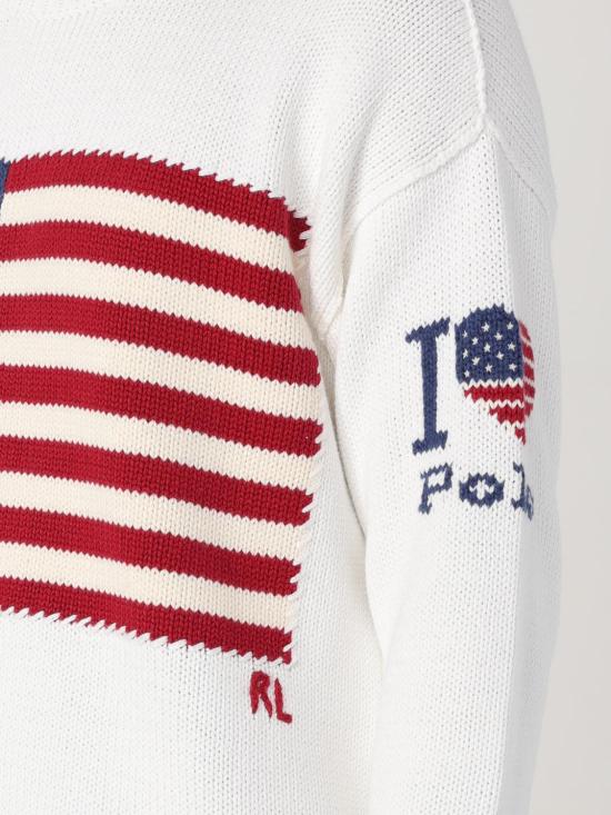 25FW 폴로 랄프로렌 스웨터 710962906 001 White - POLO RALPH LAUREN
