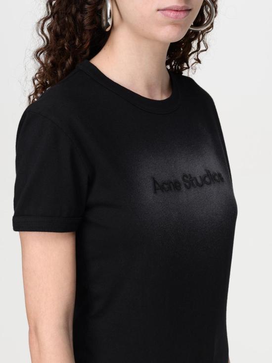 25FW 아크네 스튜디오 반팔 티셔츠 AL0457 BM0 Black - ACNE STUDIOS