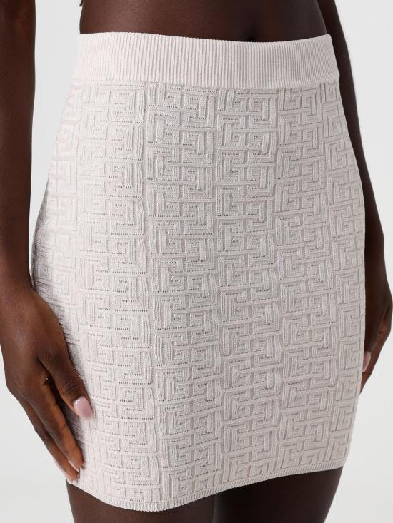 25FW 발망 숏 스커트 EF1LB004KI02 GUS Nude - BALMAIN