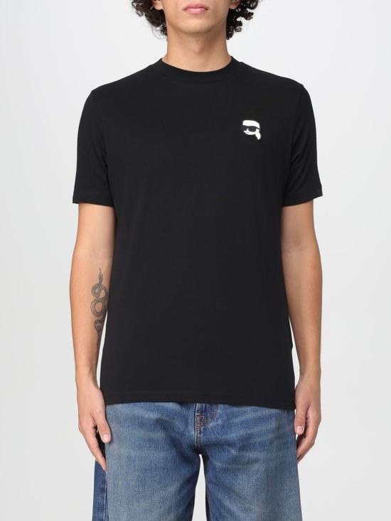 26FW 칼라거펠트 반팔 티셔츠 755710500224 990 Black