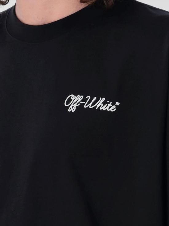 25FW 오프화이트 반팔 티셔츠 OMAA120C99JER00D 1001 Black - OFF WHITE