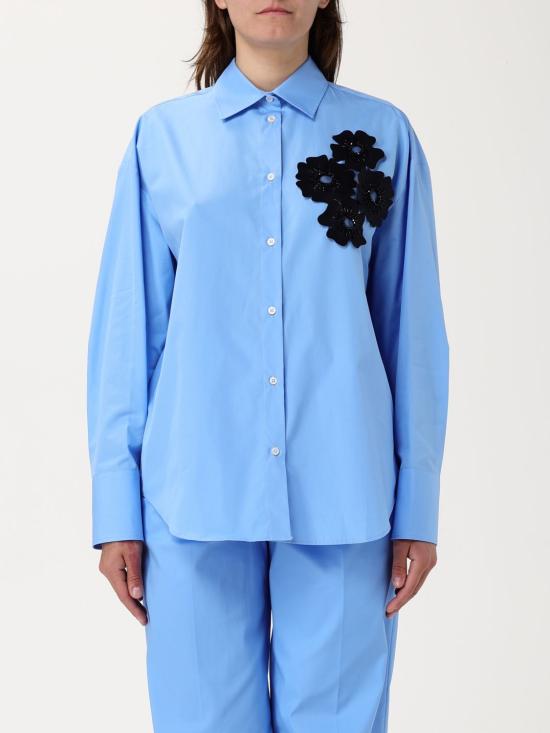 25SS 엠에스지엠 블라우스 31MDE22X257100 84 Gnawed Blue