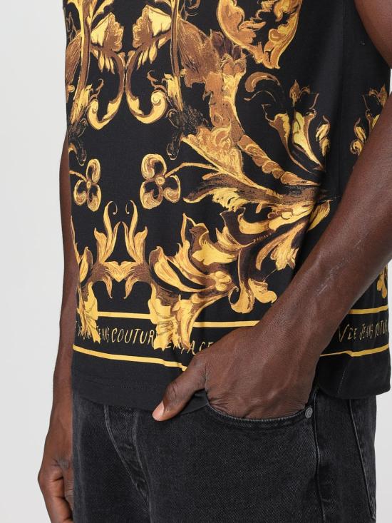 25FW 베르사체 반팔 티셔츠 79GAH6SBJS505 G89 Black - VERSACE