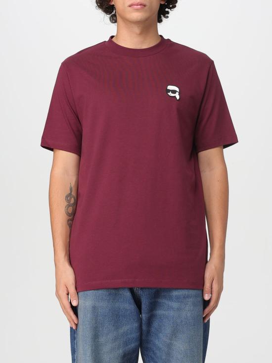 26SS 칼라거펠트 반팔 티셔츠 755710554224 380 Burgundy