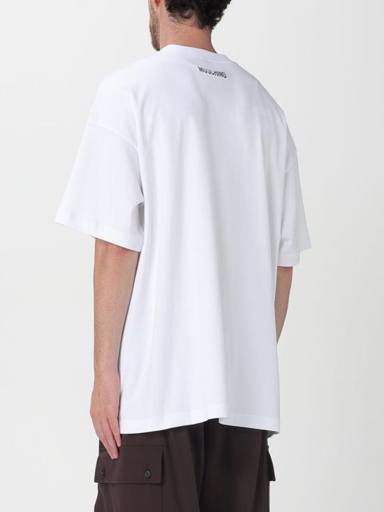 25FW 모스키노 반팔 티셔츠 07015442 M 1001 White - MOSCHINO