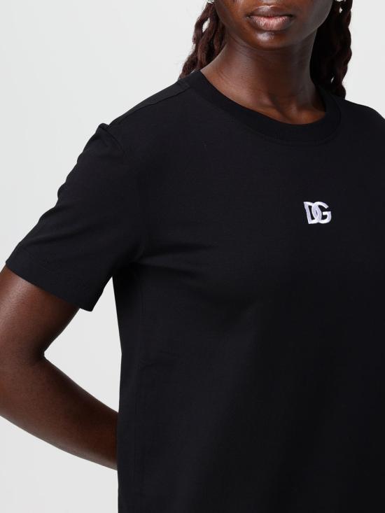 25FW 돌체앤가바나 반팔 티셔츠 F8V42ZGDCYE N0000 Black - DOLCE & GABBANA