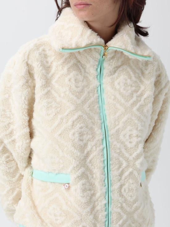 25FW 카사블랑카 트레이닝 상의 WPF25JK390 01 White - CASABLANCA