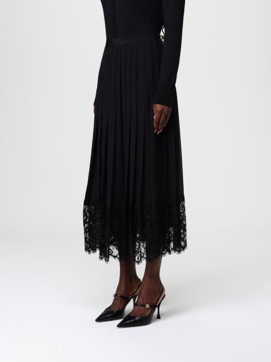 25FW 돌체앤가바나 롱 스커트 F4C6ATFUSNW N0000 Black - DOLCE & GABBANA