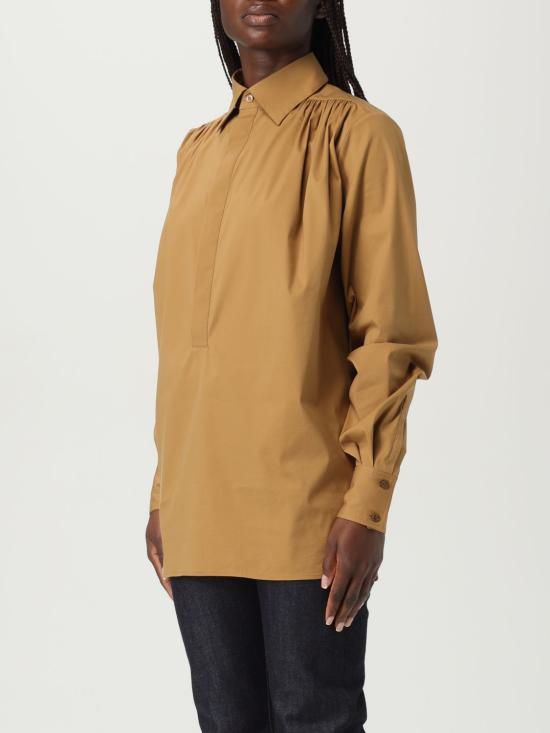 25FW 생로랑 블라우스 822158Y7I23 2257 Brown - SAINT LAURENT