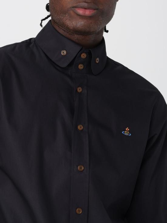 25FW 비비안웨스트우드 셔츠 24010005W009Q N401 Black - VIVIENNE WESTWOOD