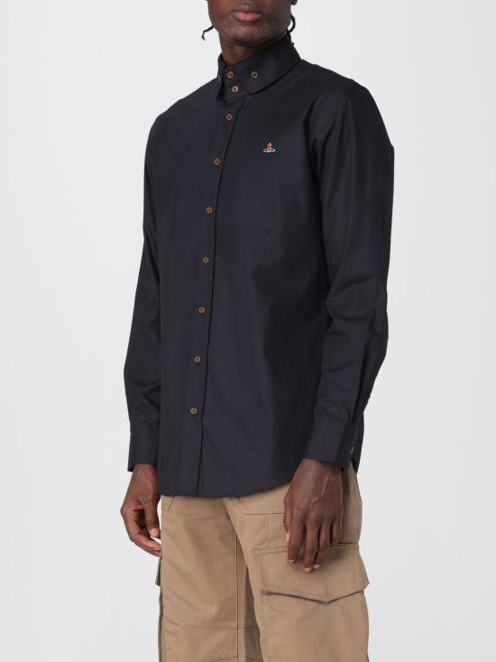 25FW 비비안웨스트우드 셔츠 24010005W009Q N401 Black - VIVIENNE WESTWOOD