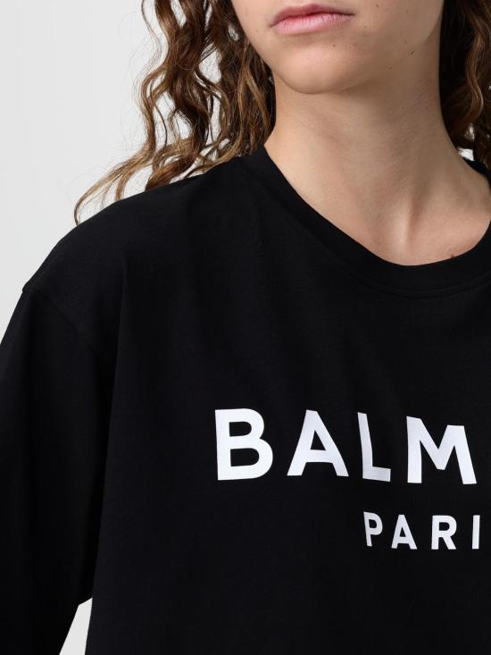 25FW 발망 반팔 티셔츠 BF1EE020BB02 EAB Black - BALMAIN